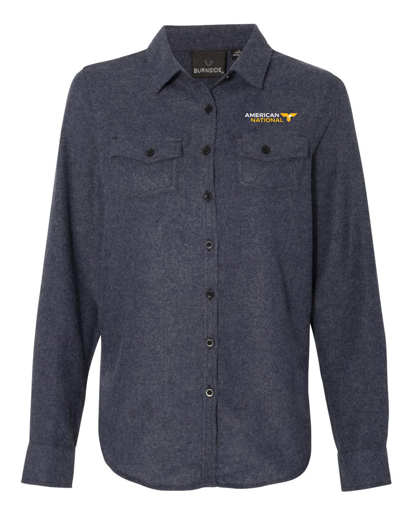 Burnside Women's Long Sleeve Solid Flannel Shirt - 5200