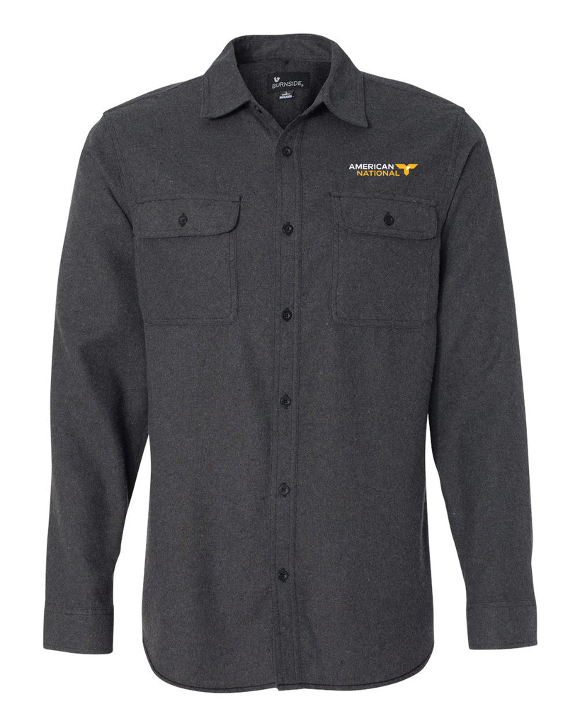 Burnside Solid Long Sleeve Flannel Shirt - 8200