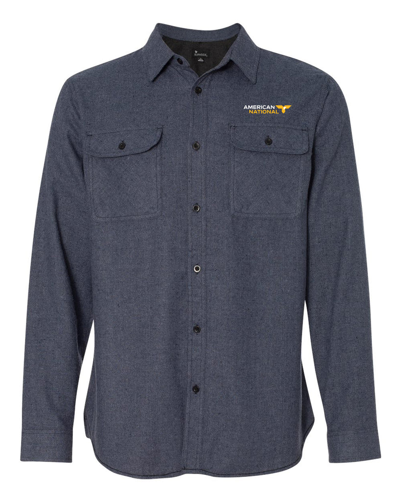 Burnside Solid Long Sleeve Flannel Shirt - 8200