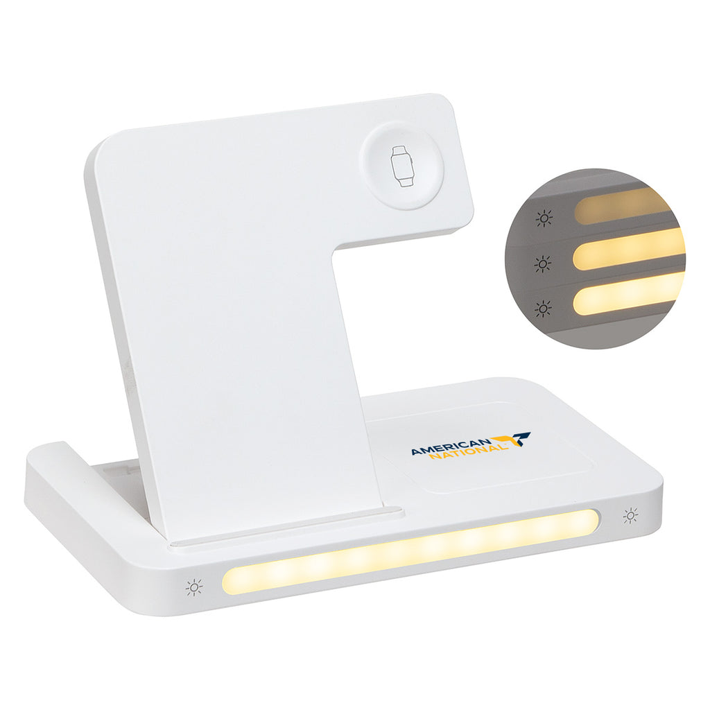 3-in-1 Charging Station with Ambient Lamp