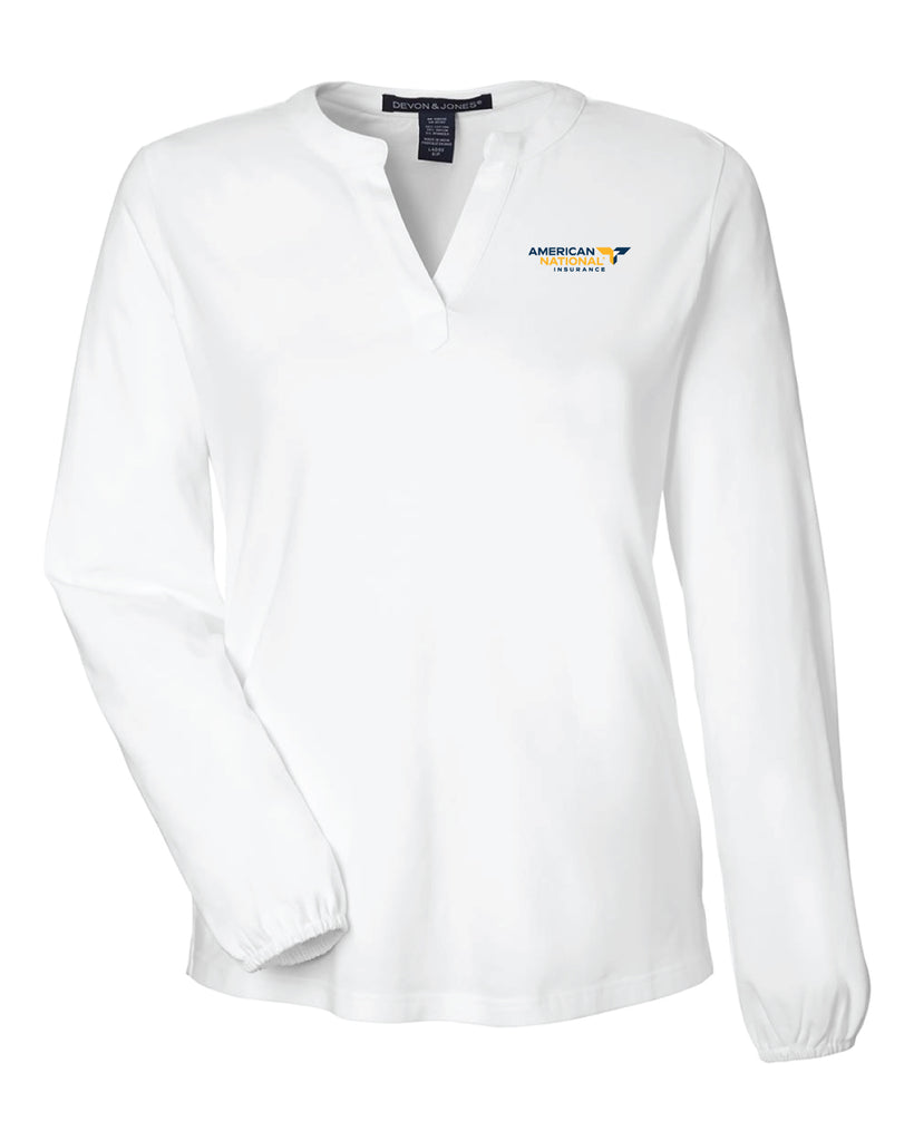 Devon & Jones Women's Raleigh Half-Placket Knit Top DP122W